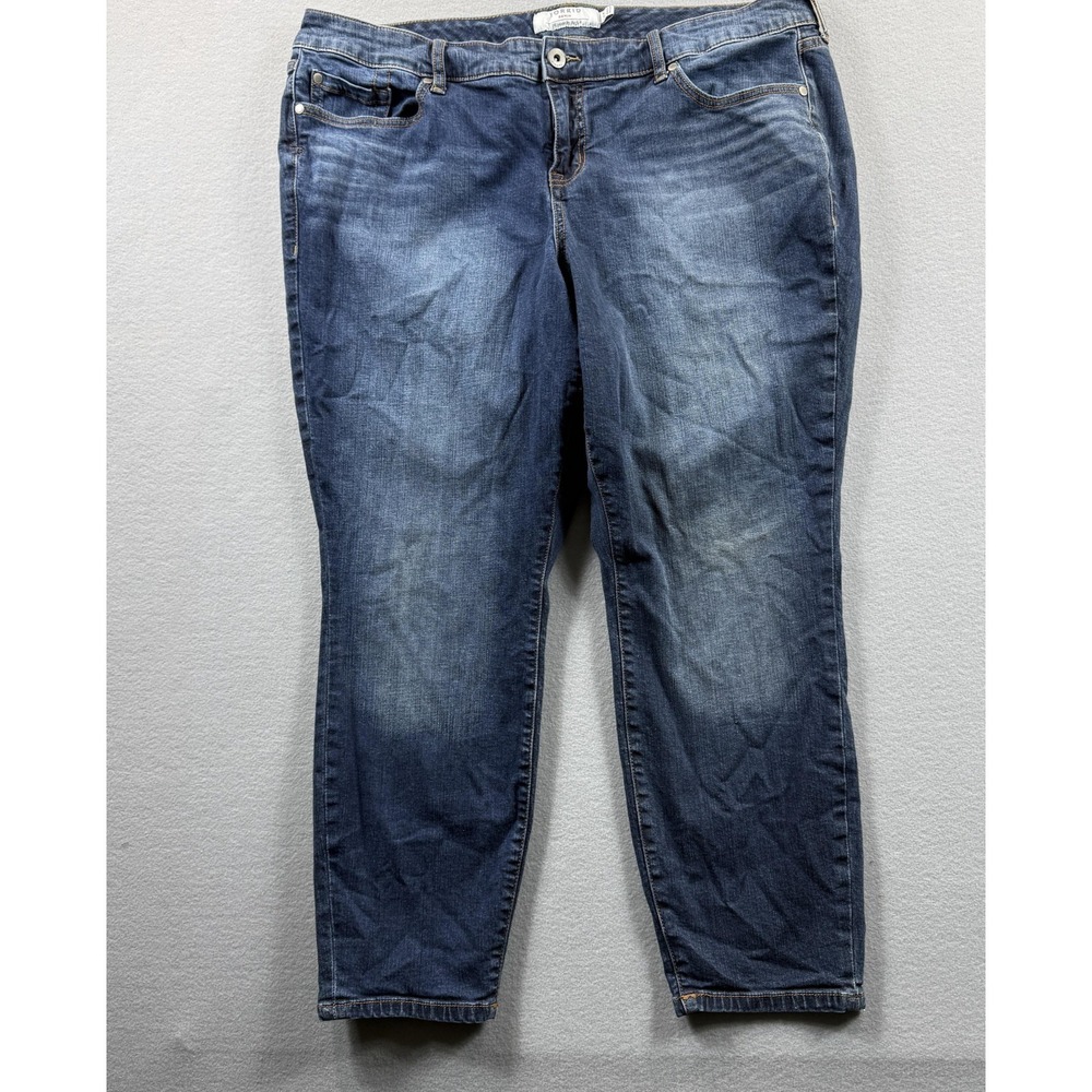 Torrid Ankle Jeans Womens 20T Blue Medium Wash Stretch Denim Plus Cropped 40x27